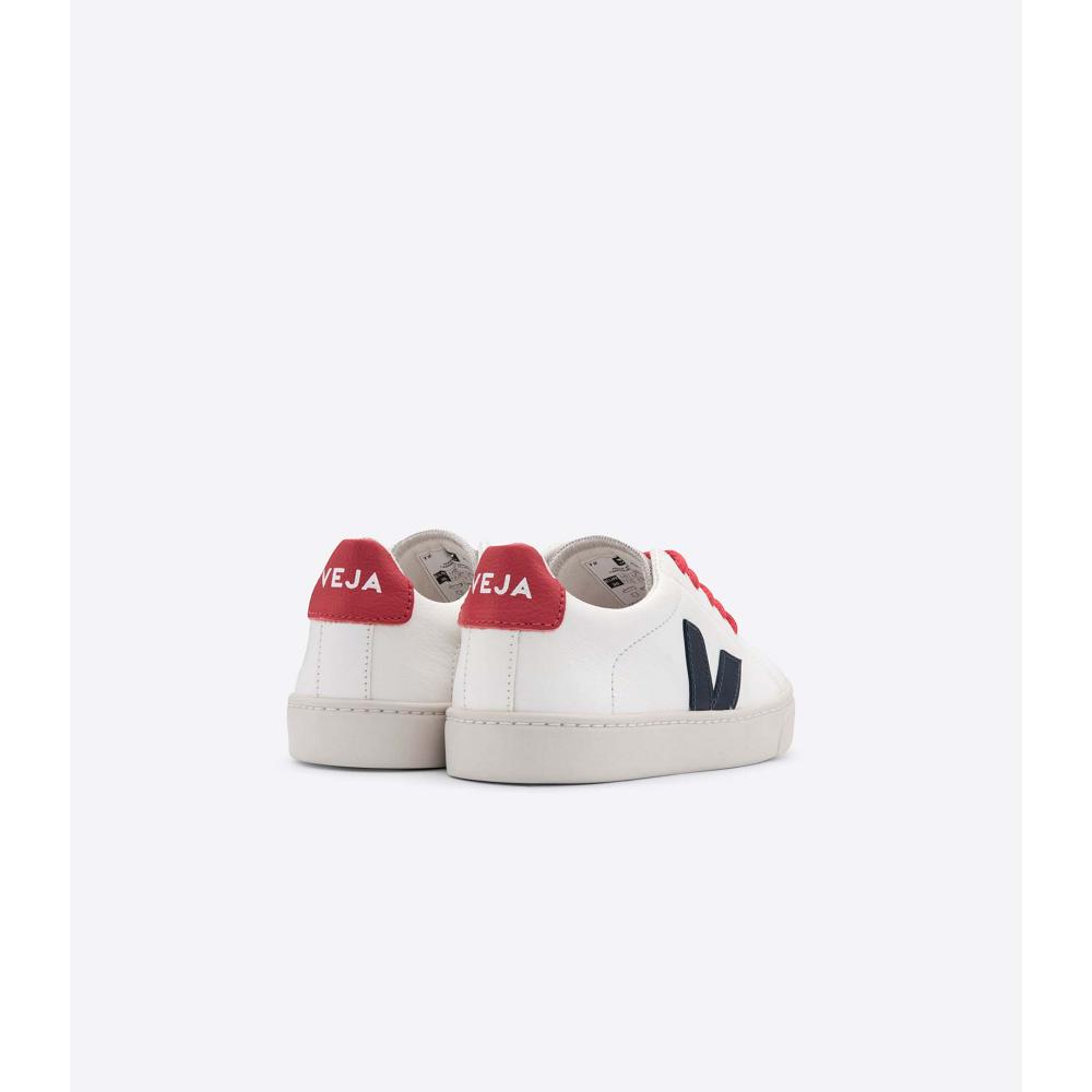 White/Black/Red Kids' Veja ESPLAR LACES CHROMEFREE Shoes | AU 732OKI